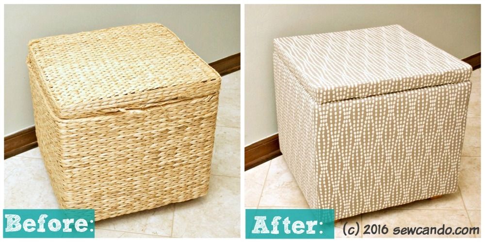 Sew Can Do The Reupholstered Storage Cube ANYONE Can Do